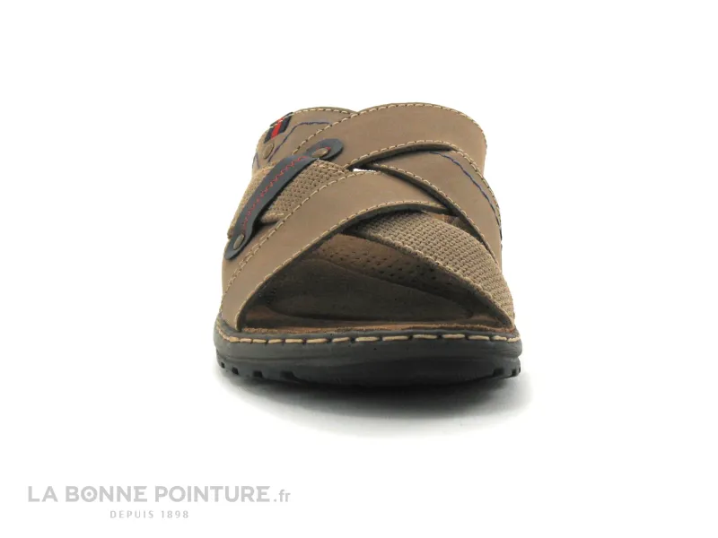 Achat chaussures Point d Orgues Homme Mule Sabot et Tong, vente Point d Orgues EVION 17 marron - Mule Homme  - Brides croisees