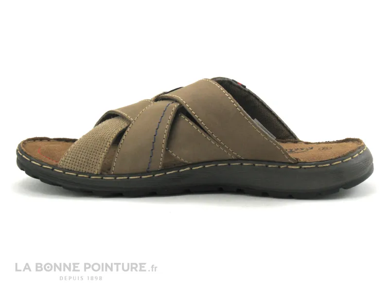 Achat chaussures Point d Orgues Homme Mule Sabot et Tong, vente Point d Orgues EVION 17 marron - Mule Homme  - Brides croisees