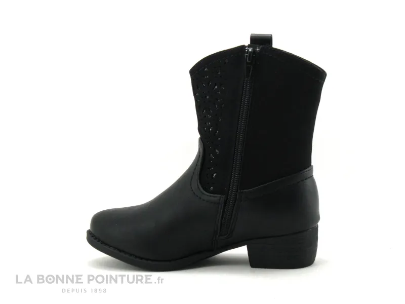 Achat chaussures Wipop Enfant Botte et Bottillon, vente Wipop DYFFA noir - Bottes fille western zip