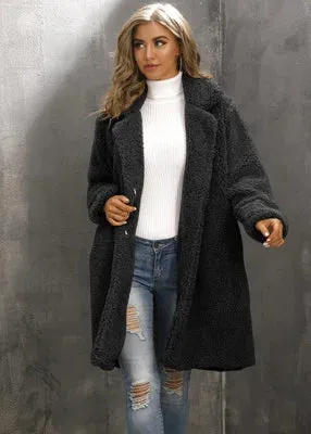 Adri | Manteau long et chaud d'hiver à devant ouvert