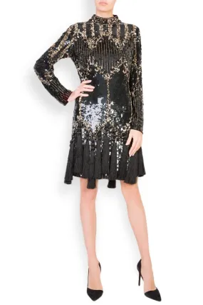 Aje Aester Robe en tulle brodée avec sequins et