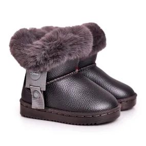 Apawwa Bottes de neige chaudes pour enfants avec fourrure Marella grey gris