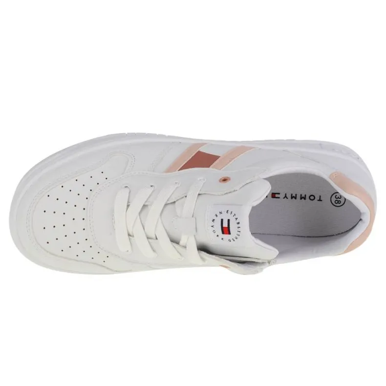 Baskets à lacets coupe basse Tommy Hilfiger W T3A4-32143-1351X134 blanche