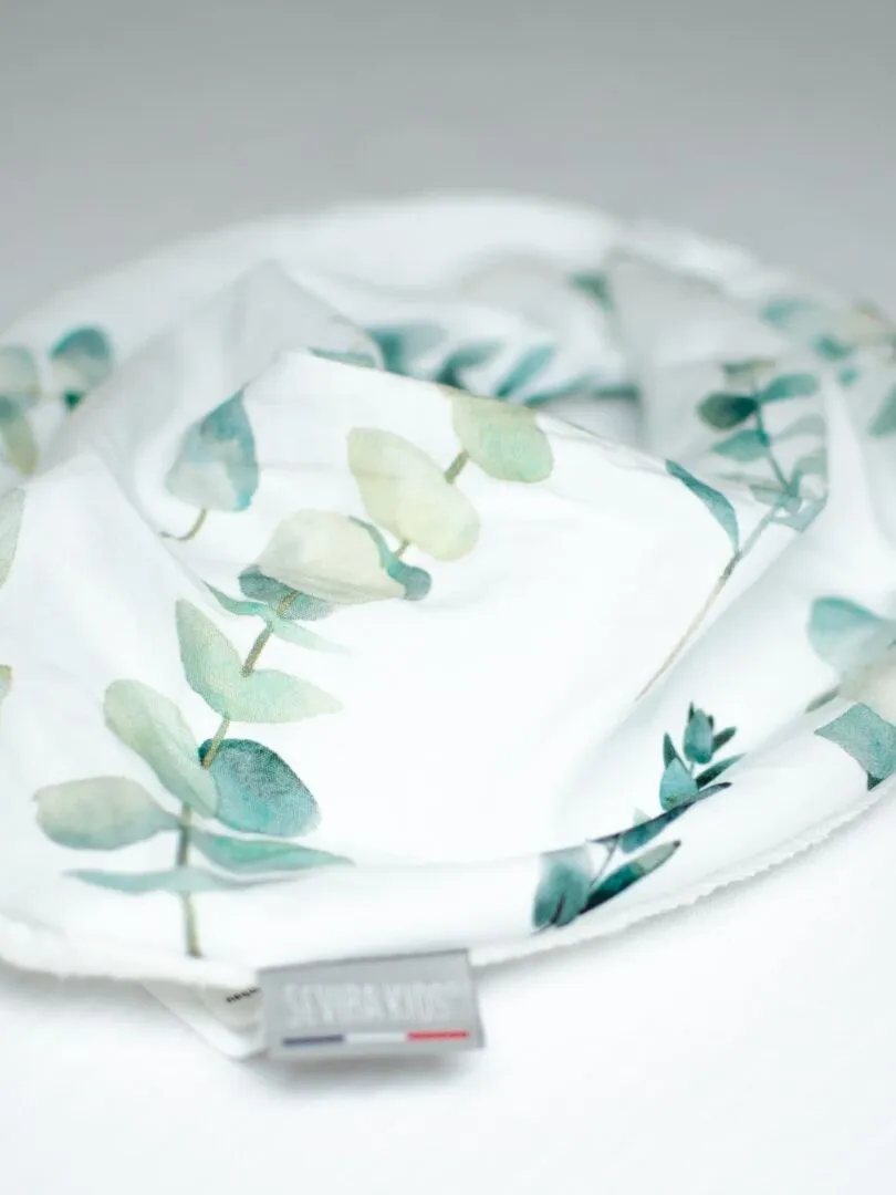 Bavoir bandana en coton, Eucalyptus SEVIRA KIDS - Blanc