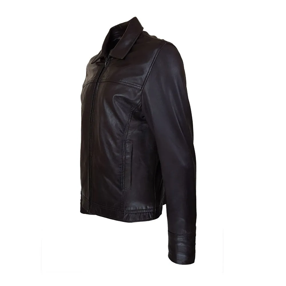 blouson homme en cuir lamdo black