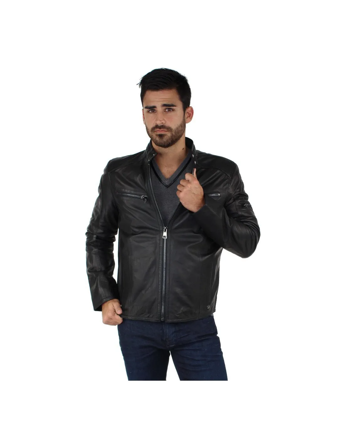 Blouson pallas Cuir Selection en cuir ref_40263 Noir