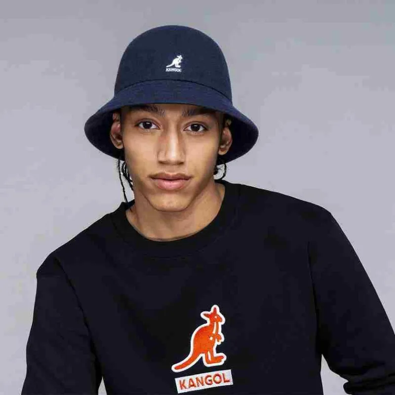 Bob Casual KANGOL hiver dark blue| Chapeaux laine KANGOL décontracté bleu