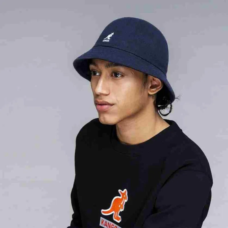 Bob Casual KANGOL hiver dark blue| Chapeaux laine KANGOL décontracté bleu