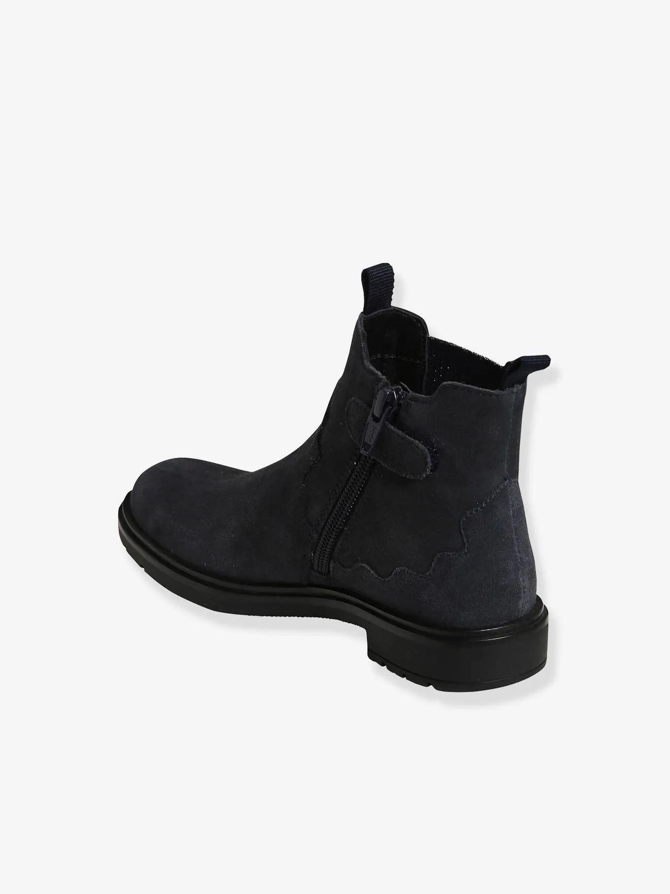 Boots en cuir fille marron - Vertbaudet