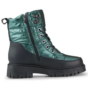 Bottes d'hiver épaisses et isolées pour femme vert