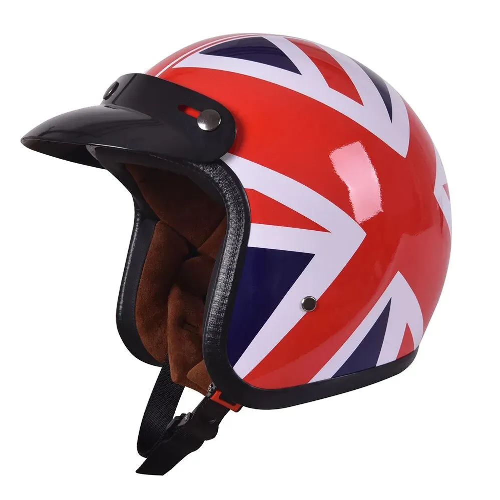 Casque de moto demi-ouvert rétro Starto