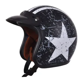 Casque de moto demi-ouvert rétro Starto