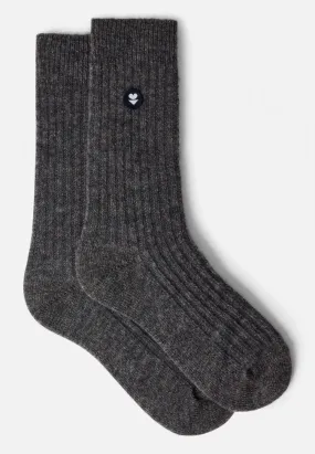 Chaussettes Andy Marine en coton et laine mohair - Le Slip Français