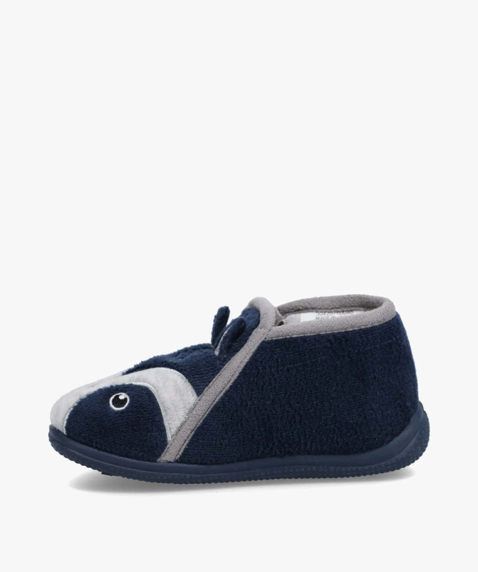 chaussons garcon bottillons en velours raton-laveur bleu