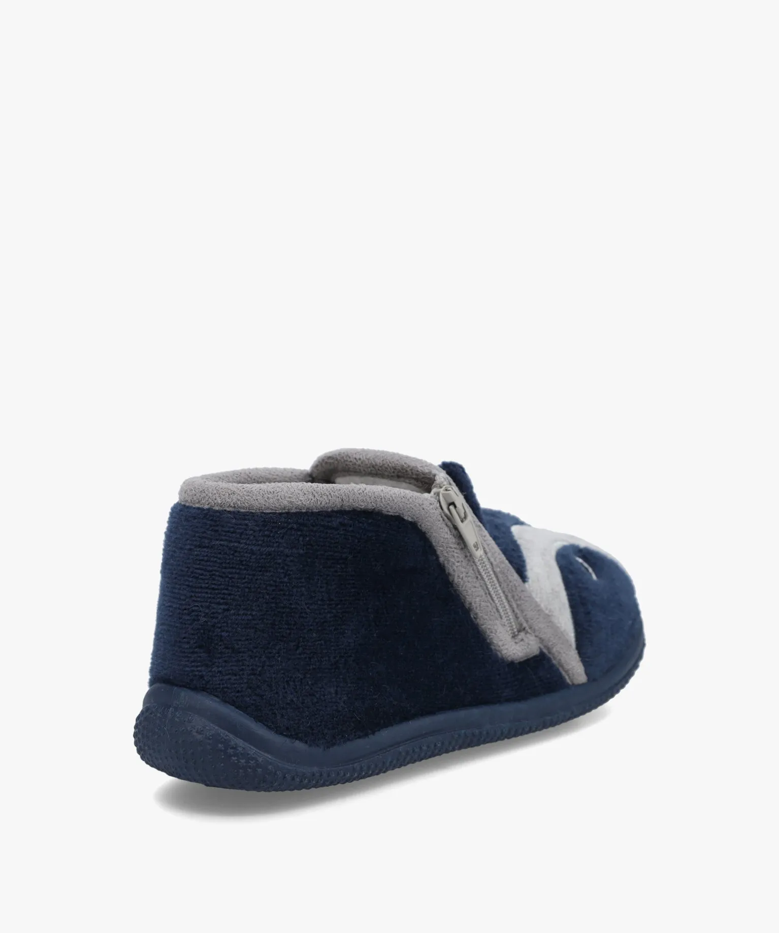 chaussons garcon bottillons en velours raton-laveur bleu