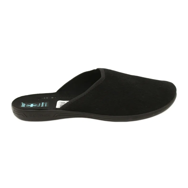 Chaussons Velours Côtelé Homme Adanex noir le noir