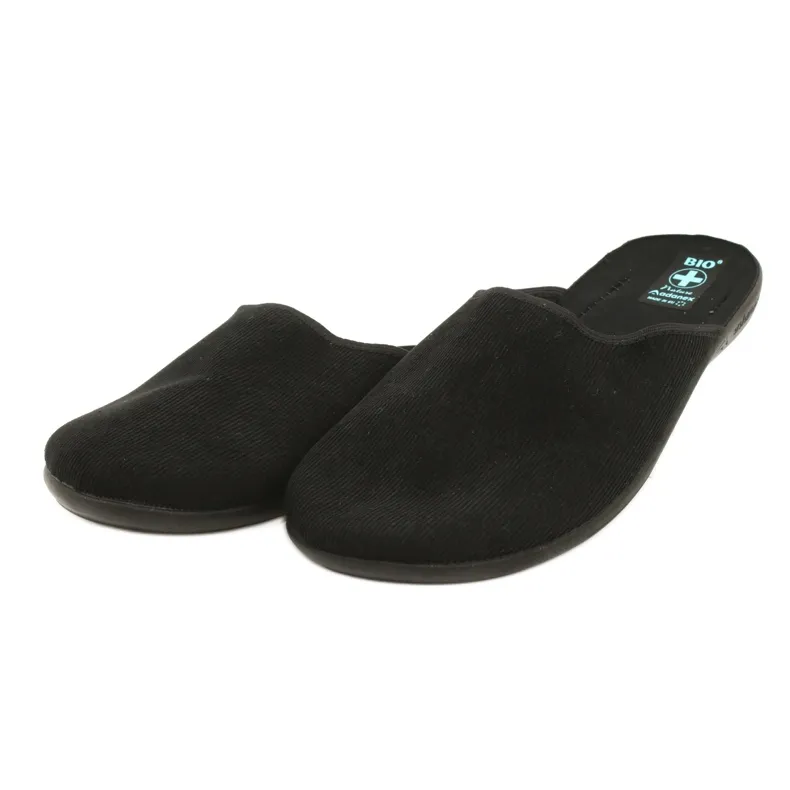 Chaussons Velours Côtelé Homme Adanex noir le noir