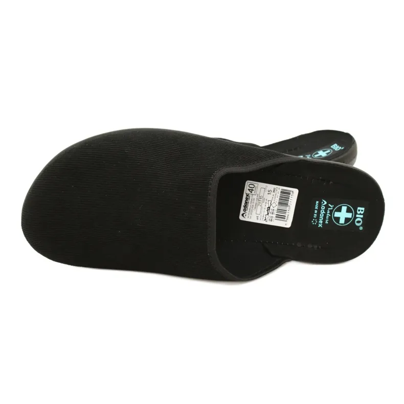 Chaussons Velours Côtelé Homme Adanex noir le noir