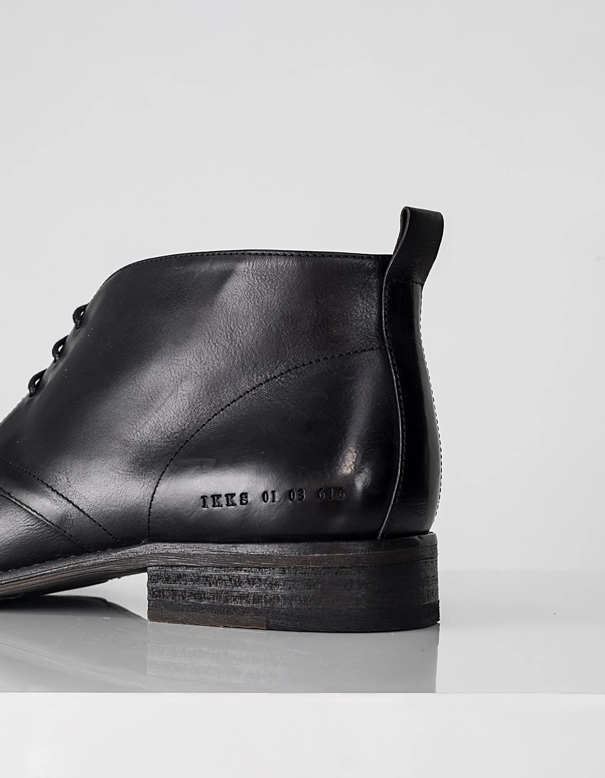 Chukka boots noirs en cuir Homme