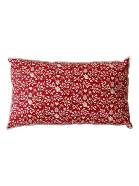 Coussin montagne chic déhoussable - Rouge