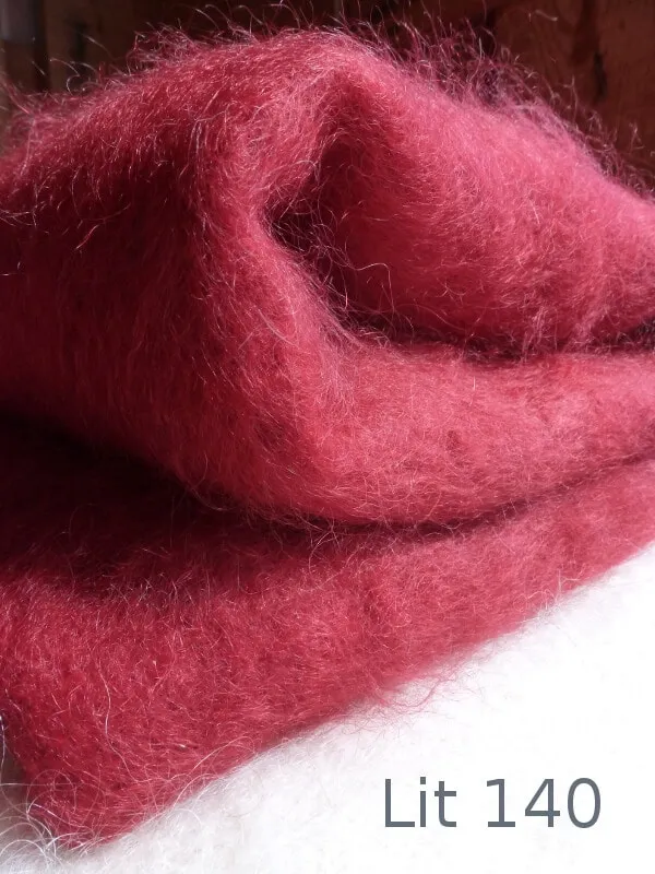 Couverture en Mohair Rouge pour lit 140 cm - Grande Couverture mohair