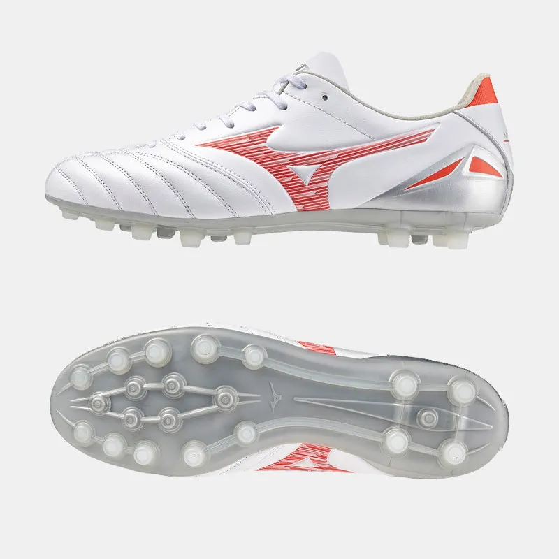 Crampons Mizuno Morelia Neo IV Pro AG - Blanc/Rouge