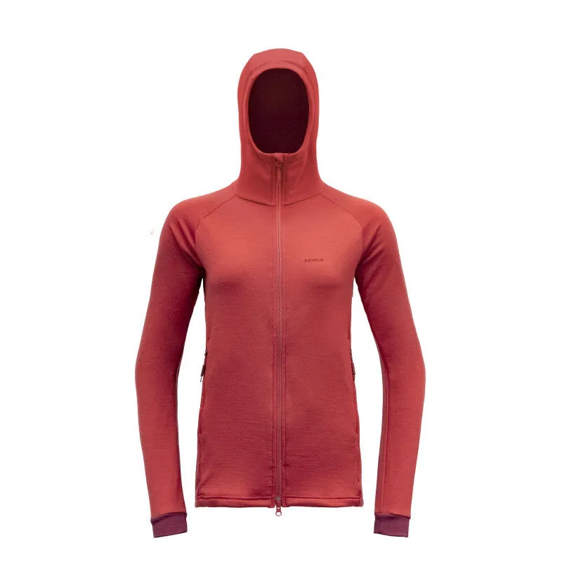 Devold Nibba Merino Jacket Hood - Polaire en laine mérinos femme | Hardloop