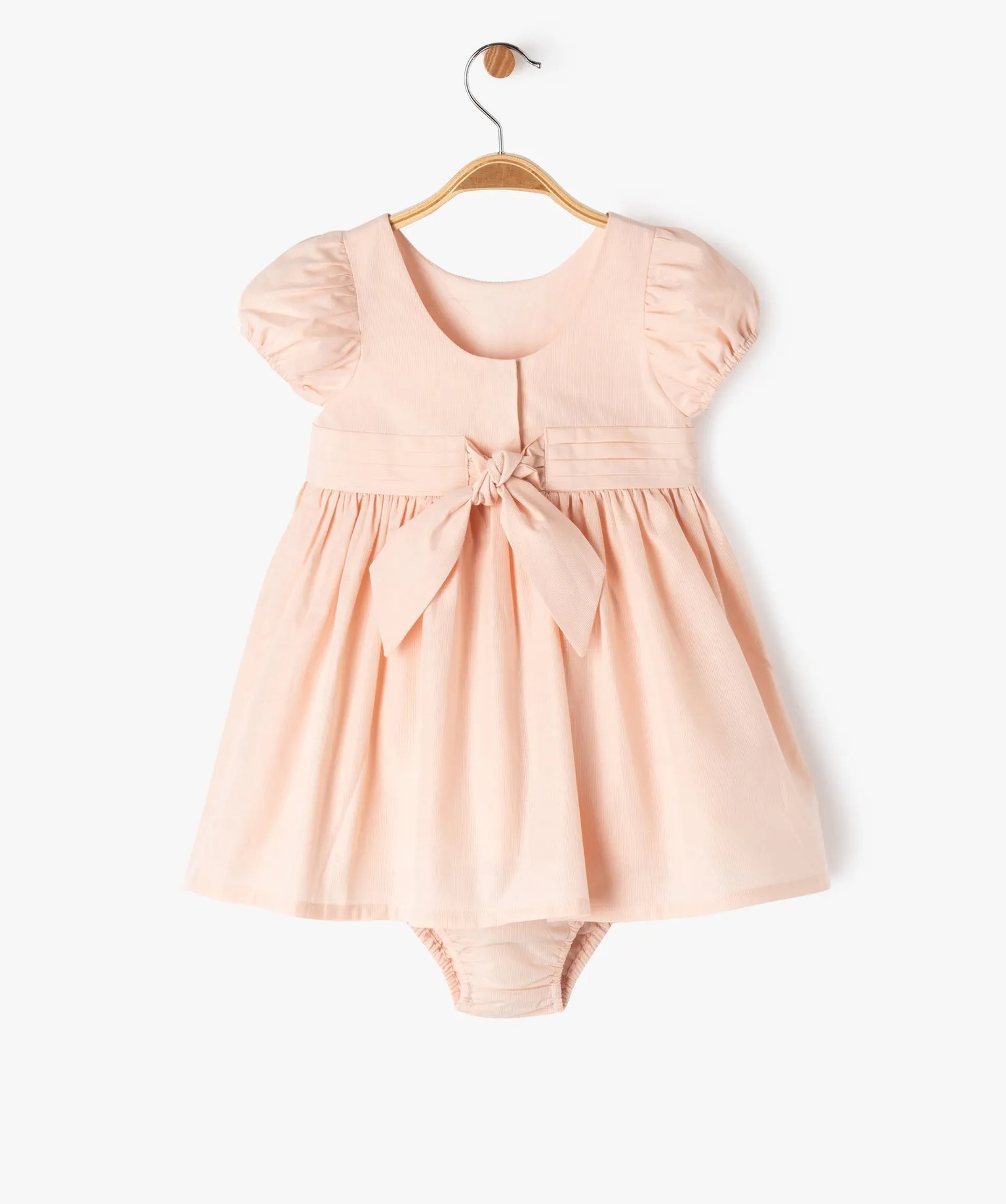 ensemble 2 pieces robe de ceremonie et bloomer bebe fille rose robes