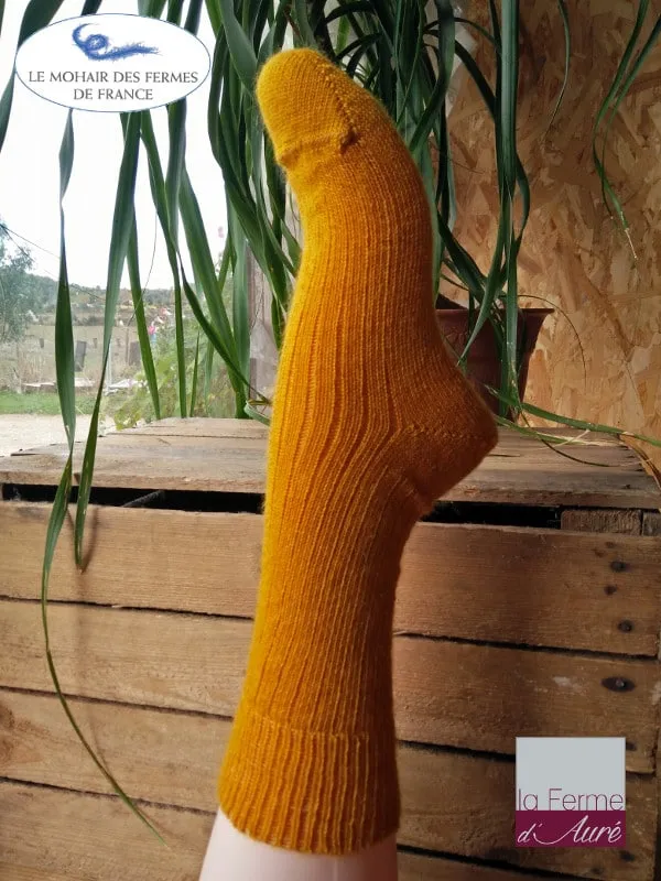 Froid aux pieds ? Essayez les chaussettes en mohair de la Ferme d'Auré