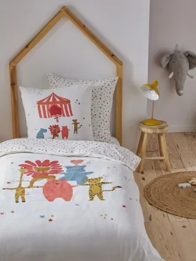 Future Home - Parure de lit enfant en coton 57 fils imprimé blanc - Blanc