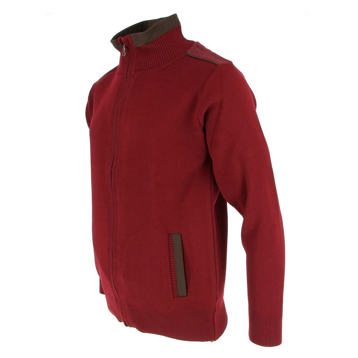 Gilet Yachting Club laine Mérinos bordeaux - Matière noble 59.90€