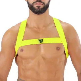 Harnais Elastique Fetish TOf paris - Jaune Fluo