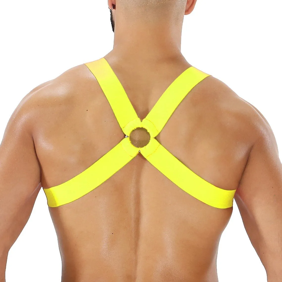 Harnais Elastique Fetish TOf paris - Jaune Fluo