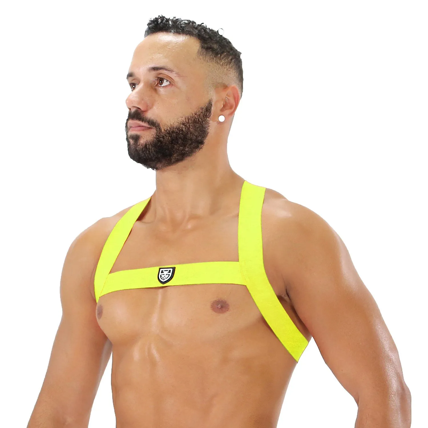 Harnais Elastique Fetish TOf paris - Jaune Fluo