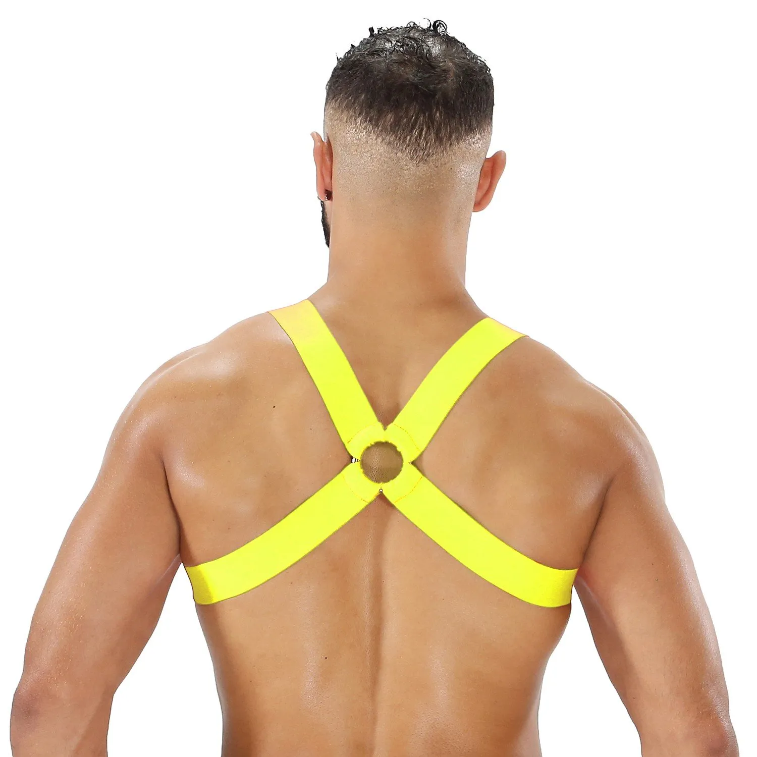 Harnais Elastique Fetish TOf paris - Jaune Fluo