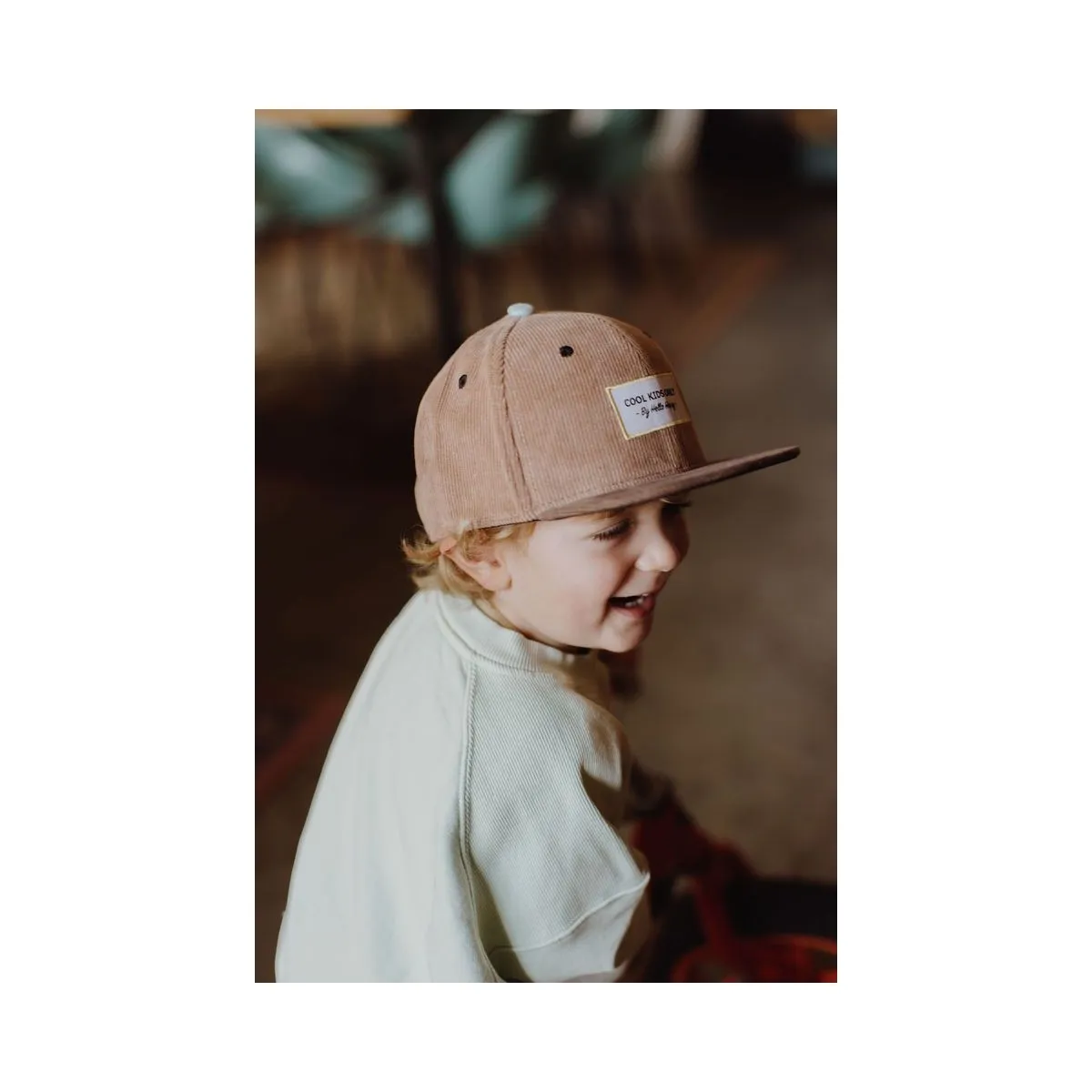 Hello Hossy - Casquette enfant en velours beige