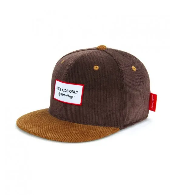 Hello Hossy - Casquette enfant en velours marron