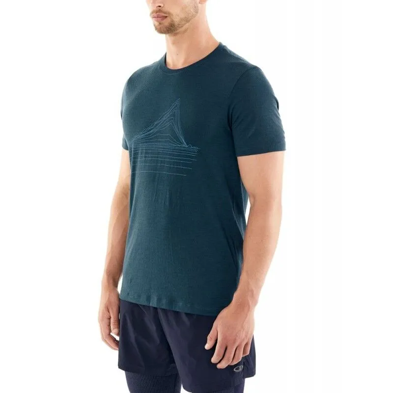 Icebreaker Mens Tech Lite SS Crewe Heating Up - T-shirt en laine mérinos homme I Hardloop | Hardloop