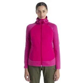 Icebreaker Merino Quantum Hybrid LS Zip Hoodie - Sweatshirt en laine mérinos femme | Hardloop