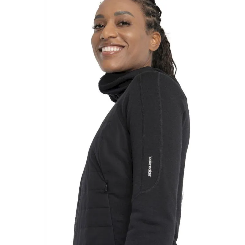 Icebreaker Merino Quantum Hybrid LS Zip Hoodie - Sweatshirt en laine mérinos femme | Hardloop