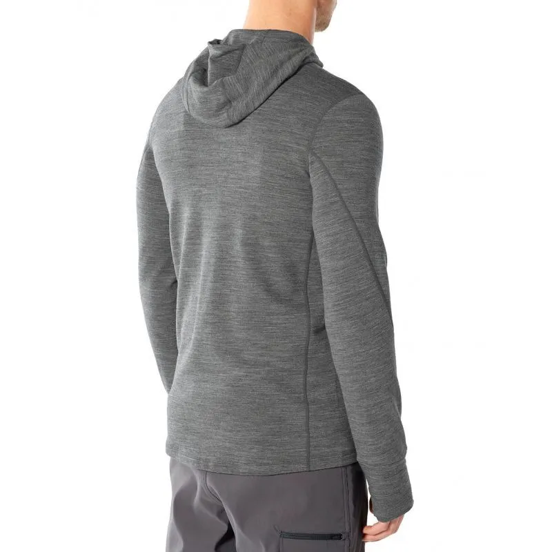 Icebreaker Quantum II Long Sleeve Zip Hood - Veste en laine mérinos homme I Hardloop | Hardloop