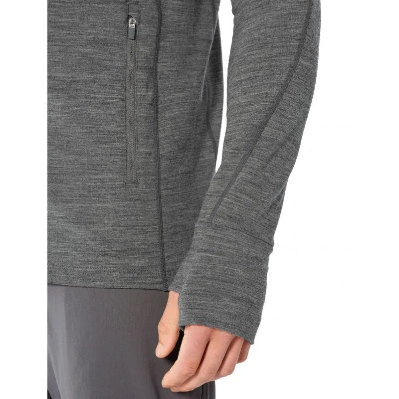 Icebreaker Quantum II Long Sleeve Zip Hood - Veste en laine mérinos homme I Hardloop | Hardloop