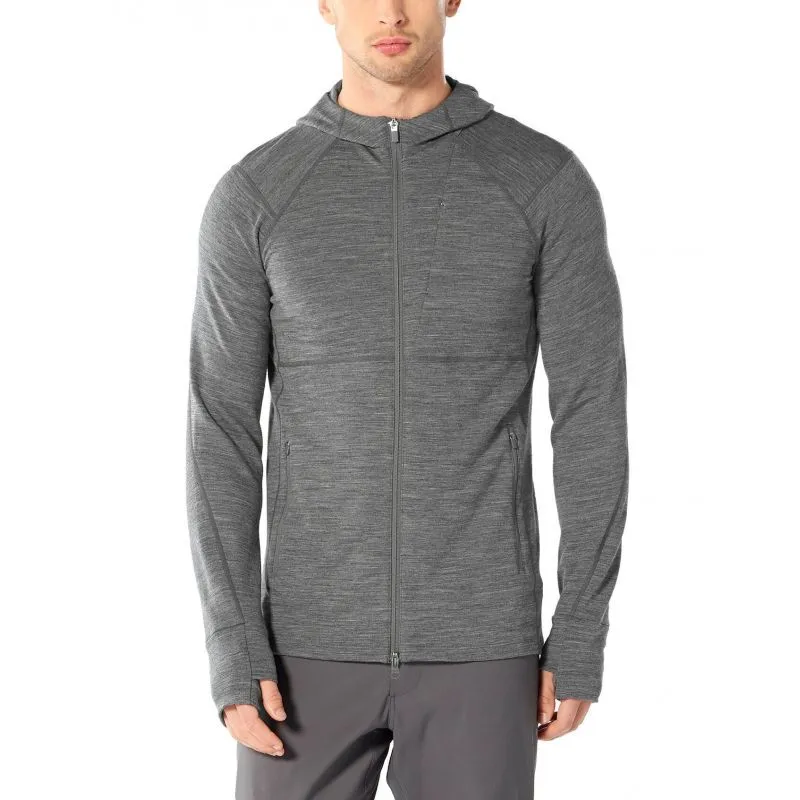 Icebreaker Quantum II Long Sleeve Zip Hood - Veste en laine mérinos homme I Hardloop | Hardloop