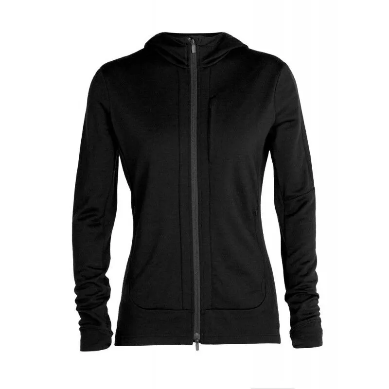 Icebreaker Quantum III LS Zip Hood - Polaire en laine mérinos femme I Hardloop | Hardloop