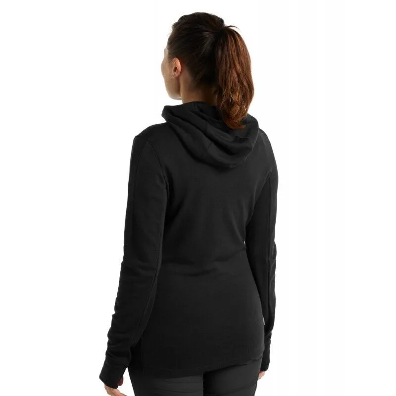 Icebreaker Quantum III LS Zip Hood - Polaire en laine mérinos femme I Hardloop | Hardloop