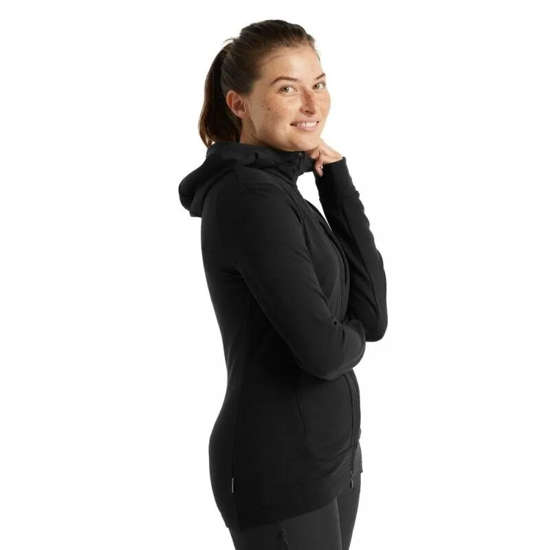 Icebreaker Quantum III LS Zip Hood - Polaire en laine mérinos femme I Hardloop | Hardloop