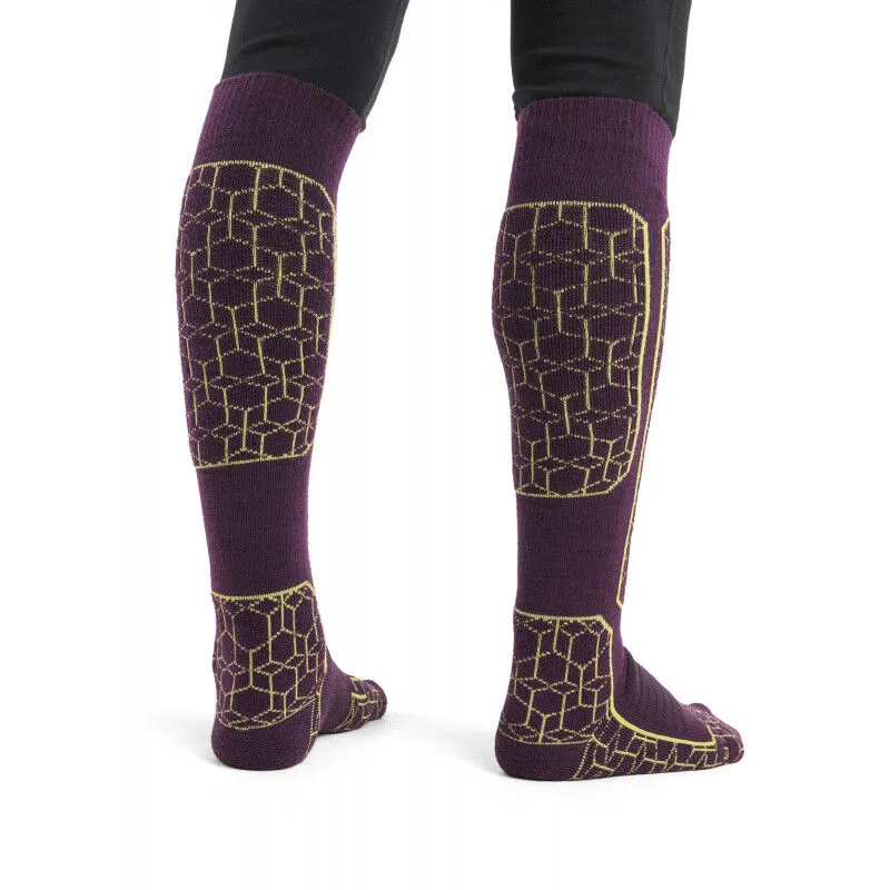 Icebreaker Ski+ Medium Over The Calf Alpine Geo - Chaussettes en laine mérinos homme | Hardloop