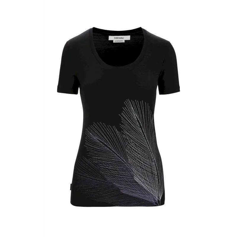 Icebreaker Tech Lite II SS Scoop Tee Plume - T-shirt en laine mérinos femme | Hardloop