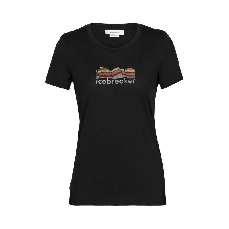 Icebreaker Tech Lite II SS Tee Mountain Geology - T-shirt en laine mérinos femme | Hardloop