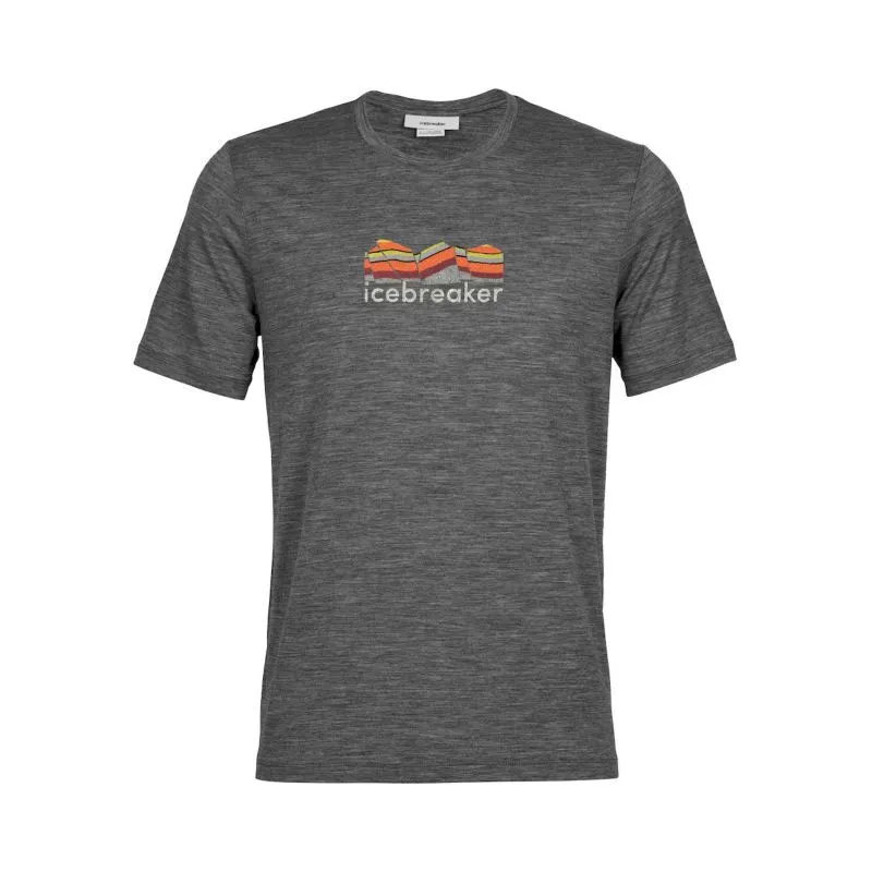 Icebreaker Tech Lite II SS Tee Mountain Geology - T-shirt en laine mérinos homme | Hardloop